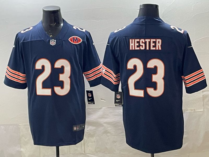 Men 2026 Chicago Bears #23 Hester blue Limited Nike NFL Jersey style 02